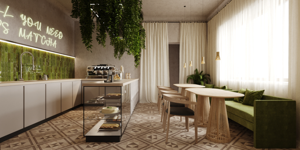 Decorar cafetería con plantas artificailes