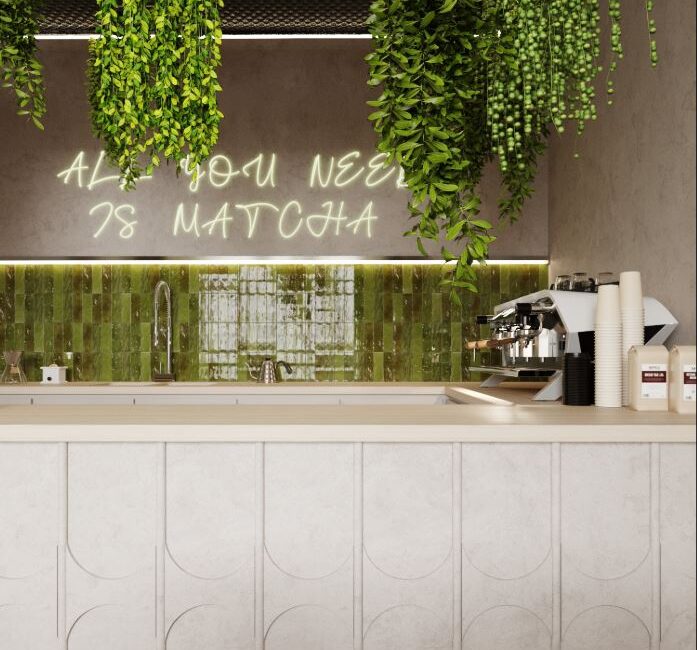 decorar cafeteria plantas